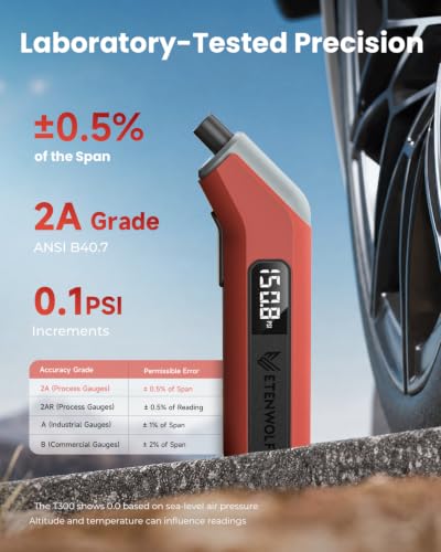 ETENWOLF T300 2 Pack Digital Tire Pressure Gauge 200 PSI for Car Tires - color: Dark Cyan