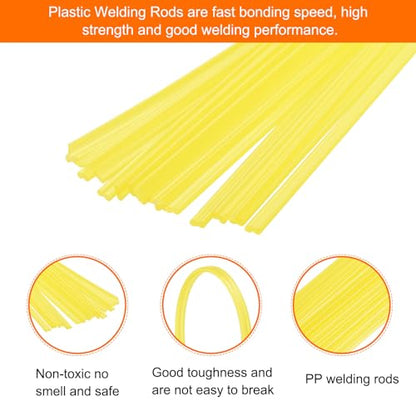 MECCANIXITY Plastic Welding Rods 8 Inch Yellow 20pcs