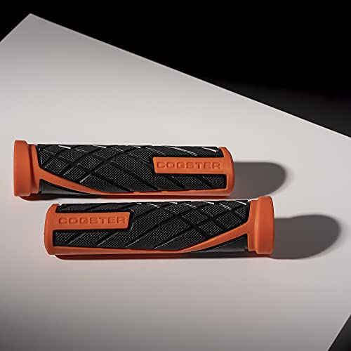 Dash Slip-on Bike Handlebar Grips, Lightweight Rubber - color: Orange