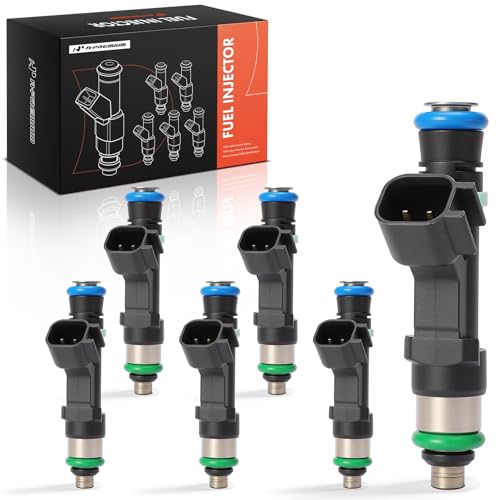 A-Premium 4 Holes Set of 6 Fuel Injectors Compatible with Ford, Mercury