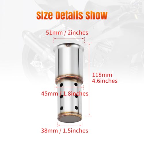Motorcycle 51mm DB Killer Universal Exhaust Baffle Silencer - size: 51mm - Style 3