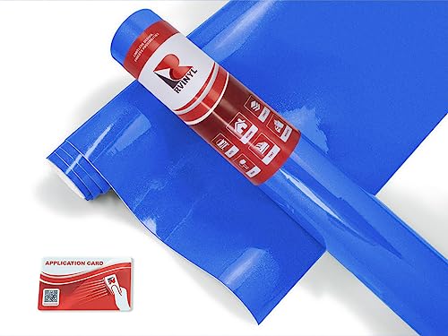 Rwraps Gloss Metallic Vinyl Car Wrap Film Sheet Roll with Air Release Technology - 5ft x 1ft, Sapphire - color: Gloss Metallic Sapphire, size: 5ft x 1ft