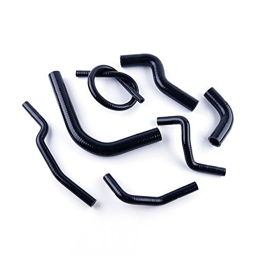 3-Ply Silicone Radiator Hose for 1986-1995 Suzu ki SAMURAI JL JA JX - color: Black