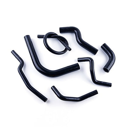 3-Ply Silicone Radiator Hose for 1986-1995 Suzu ki SAMURAI JL JA JX - color: Black