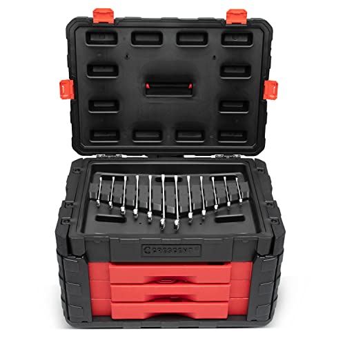 Crescent 229 Piece 1/4", 3/8" & 1/2" Drive Mechanics Hand Tool Set with 3 Drawer Storage Case - CTK229C - style: 229 Piece
