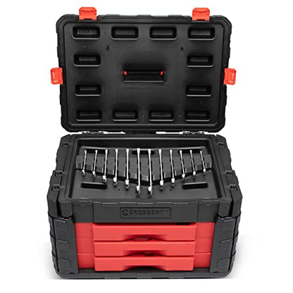 Crescent 229 Piece 1/4", 3/8" & 1/2" Drive Mechanics Hand Tool Set with 3 Drawer Storage Case - CTK229C - style: 229 Piece