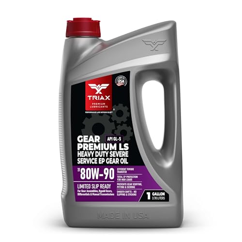 Triax Gear Premium LS 80W-90, GL-5 Limited Slip Ready, Manual Transmissions, Hypoid Gear Systems, Differentials, NATO Military Approved, Widest OEM Specification Range (1 Gallon) - size: 1 Gallon