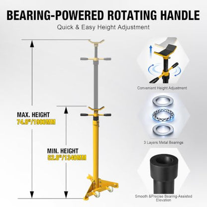 YELLOW JACKET Underhoist Support Stand (3/4T with Two Wheels) - size: 3/4T with Two Wheels