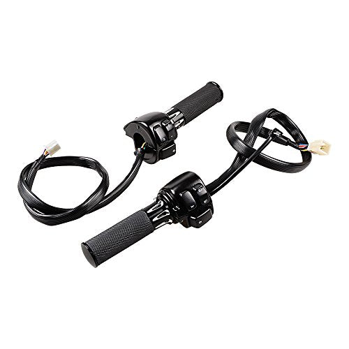 Astra Depot 1" Handlebar Grips & Switch Harness for 1996-2012 Harley - color: Deep Cutting