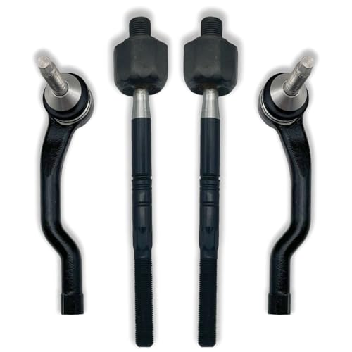 4pcs Front Inner & Outer Tie Rod Ends Kit Fit for Ford Edge 2015-2018, Fusion 2013-2017, Fit for Lincoln MKZ 2013-2017, MKX 2016-2018 | EV801122 X2 ES801109 ES801110 - size: EV801122 X2 ES801109 ES801110