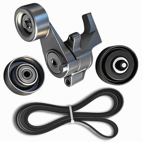 Serpentine Accessory Belt Kit With Tensioner Idler Pulley For Toyota - size: 90K-38486