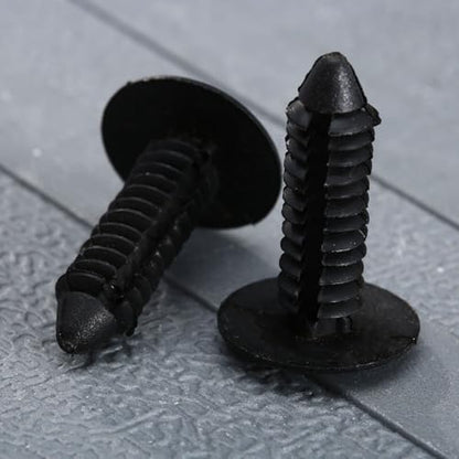 dophee 50Pcs Black Nylon Universal Car Push Pin Retainer Clips