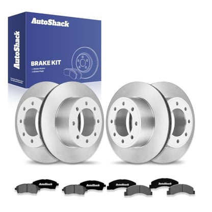 AutoShack Front & Rear Brake Rotors & Ceramic Pads for Ford Excursion 2005