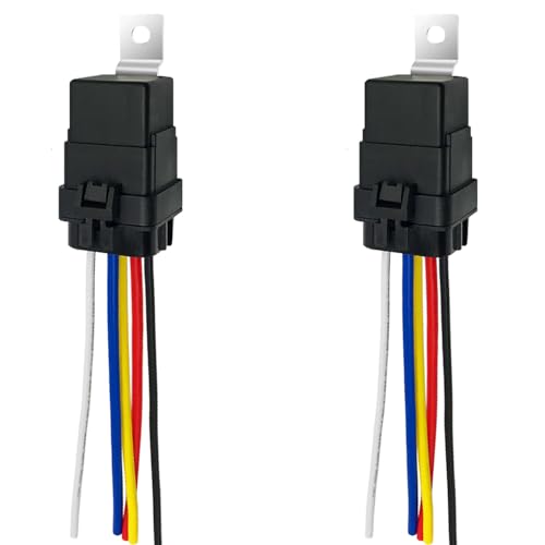 24VDC Relay, 30/40Amp Waterproof Relay Kit, 5-pin SPDT Automotive Relay - size: 2 Pack