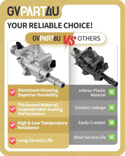 Thermostat Housing Assembly Fit for Chevy 2011-2020, OEM 25199824 - size: 1.6L & 1.8L