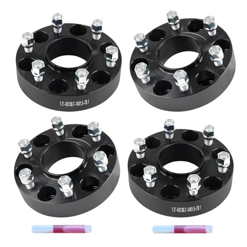 4pcs 6x5.5 1.5 inch Wheel Spacers for Silverado Sierra 1500, Tahoe, Escalade, Yukon, Avalanche, Express, Suburban, M14x1.5 Studs & 78.1mm Hub Bore, 6x139.7mm 6 Lug Forged Tire Spacers