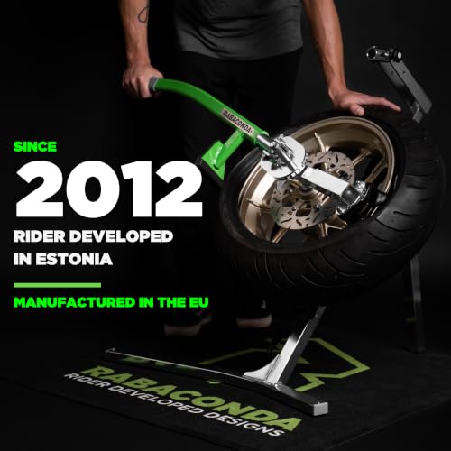 Rabaconda Motorcycle Tire Changer, Street Bike Starter Kit 12-21 in Wheels