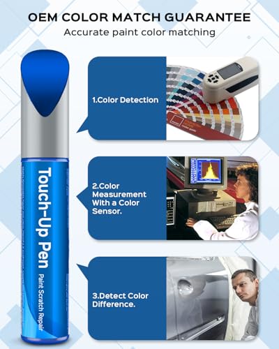 B-593M Aegean/Diffused Sky Blue Metallic Touch Up Paint Kit Compatible with Honda Exact Match Car Scratch Repair Touch Up Paint Kit - color: Aegean/Diffused Sky Blue Metallic(B-593M) compatible with Civic/CR-V/CR-Z/Fit/HR-V/Insight/Pilot