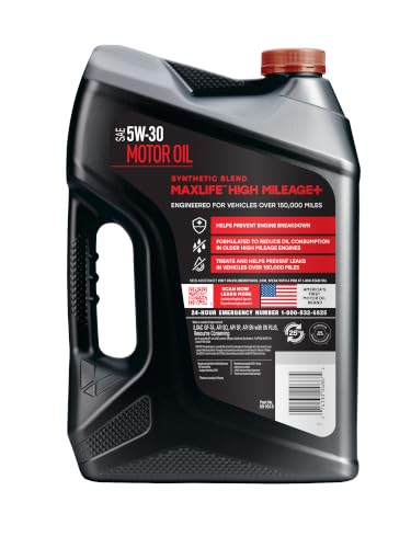 Valvoline High Mileage 150K with MaxLife Plus Technology 5W-30 Motor Oil 5 Quart - size: 5 qt (Pack of 1), style: High Mileage 150K