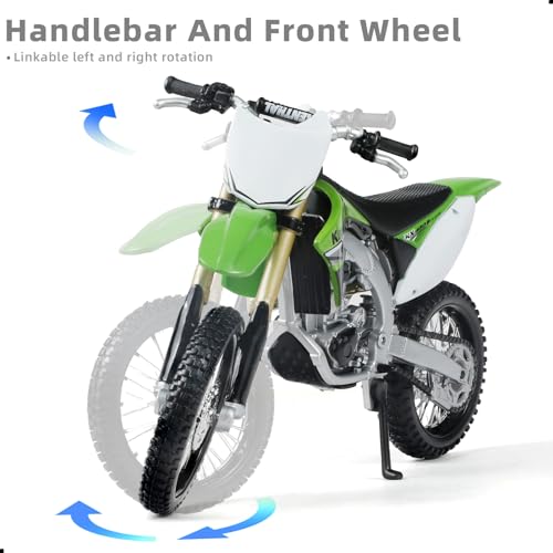 1:12 Dirtbike Toy Model Motorcycle for Kawasaki KX450F Green - color: Green