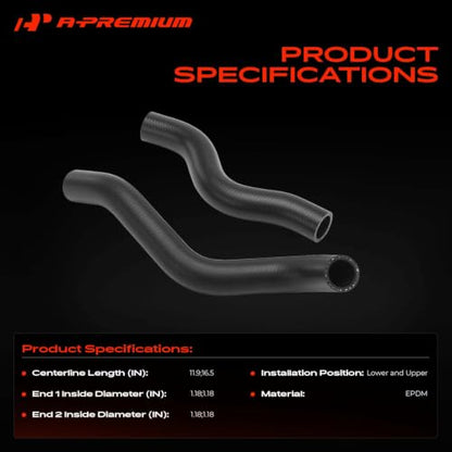 A-Premium Upper and Lower Engine Radiator Coolant Hose - style: Upper and Lower