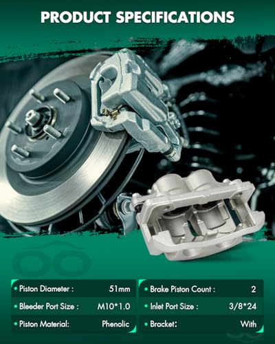 SCITOO Front Right Passenger Brake Caliper with Bracket 18B4860 1PC - size: Front Passenger[18B4860]