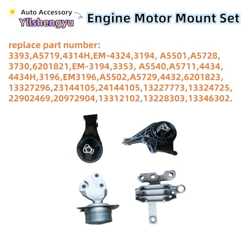 Engine Motor Transmission Mount Kit for Malibu 2013-2015 L4 2.5L - size: 2013-2015 Malibu L4 2.5L