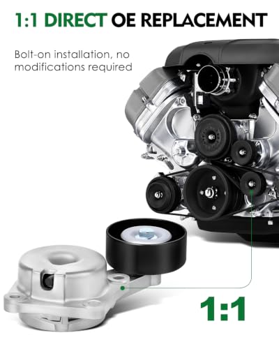 Belt Tensioner Assembly with Pulley for:-Ford F150 for:-Mustang - size: 38274