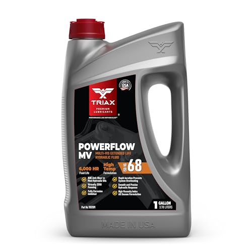 TRIAX Powerflow AW 68 Multi-Viscosity HLP Hydraulic Oil | 6,000 Hour Extended Life | Triple Anti-Wear | True All Season | Pour Point Down to -40F | Virtually Zero Foaming (1 Gallon) - size: 1 Gallon