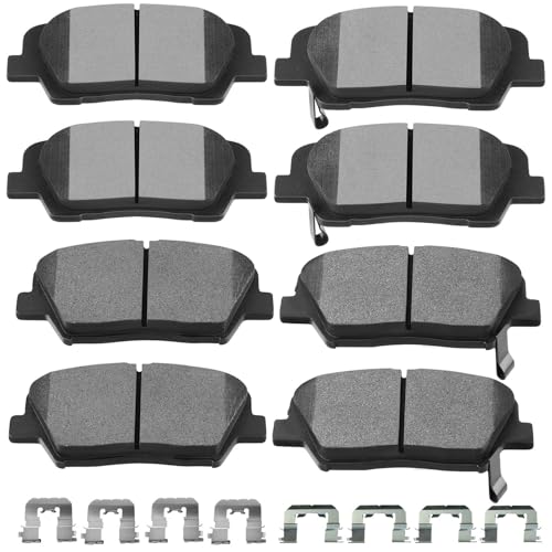 SCITOO Front Rear Disc Brake Pad Set Fit For Hyundai For Santa Fe 2010-2012 - size: Front D1432 & Rear D1439 [8PCS]