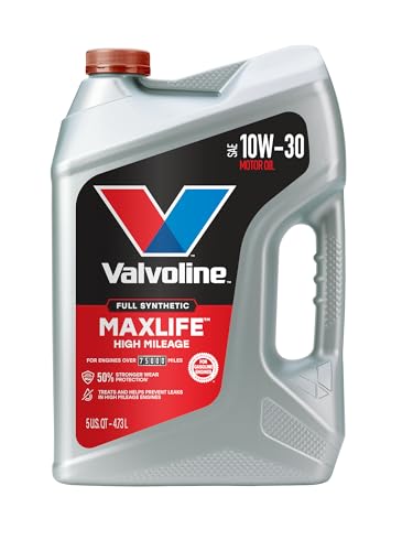 Valvoline MaxLife High Mileage Full Synthetic 10W-30 Motor Oil 5 Quart - size: 5 qt (Pack of 1), style: Full Synthetic High Mileage