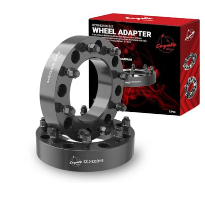 Wheel Accessories Parts 2 Pcs Wheel Spacers Adapters 8 on 210mm 8x210mm 2.00 Inch Thick 154.2mm Hub M14x1.5 14x1.5 Thread Stud Fits Chevrolet Silverado GMC Sierra 3500HD (Dually) - size: No Lip, style: 2.00" Alum (2 Pack)