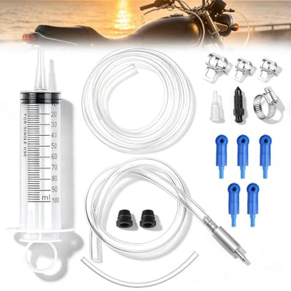 Motorcycle Brake Bleeder Kit with 100ML Syringe
