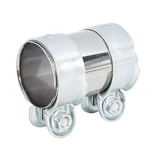 Exhaust Pipe Sleeve Connector Clamp Coupler 1K0253141M 56 x 94 mm Exhaust Band Clamp Sleeve for Volkswagen Golf 1991-2006,2010-2013 Stainless Steel Silver Tone