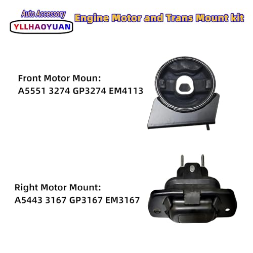 Yllhaoyuan Complete Set of 4 Motor Mounts for 2011-2019 Journey 3.6L - size: 2011-2019 Dodge Journey 3.6L FWD