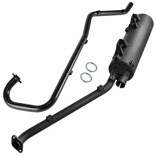 Caltric Muffler & Muffler Pipe with Gaskets compatible with Kawasaki Brute Force 750 KVF750 4x4 2008 2009 2010 2011