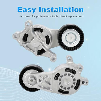 Belt Tensioner Assembly with Pulley Compatible with Audi A3 TT Quattro - size: 06F903315