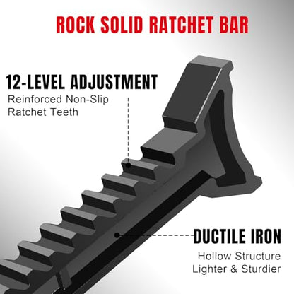 Big RED 3 Ton Jack Stands, 14-20.5 Inch Adjustable Height for Lifting UTV/ATV, Cars, SUV, 6000 lb Capacity, 1 Pair - size: 3 ton SUV