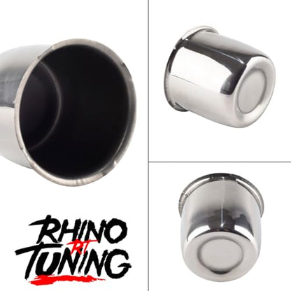 Rtrhinotuning Stainless Steel Push Through Center Caps 3.31" for Trailer Truck Rv Wheel Rims Chrome Trailer Hub Cap 3.03" Hight 4 PCS Wheel Center Caps - color: Chrome, size: 3.37" Center Hole, 3.03" Height