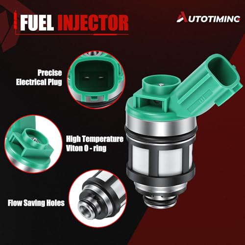 FJ397 Fuel Injectors Set of 4 Compatible with 1998-2004 Frontier 2.4L - color: F-16600-1S700