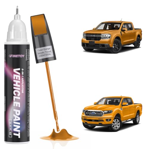 Cyber Orange Metallic Tricoat(SB/M7450A) Touch Up Paint for Ford - color: Cyber Orange Metallic Tricoat(SB/M7450A) for 2022-2023 Maverick/2021-2022 Ranger
