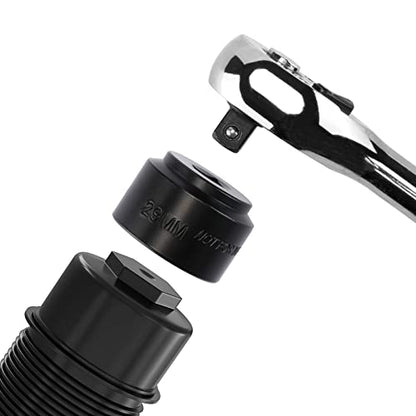 Mayouko 7 Pieces 3/8" Drive Low Profile Oil Filter Wrench Socket Set, Oil Filter Cap Remove and Install Tool Kit, 24mm, 25mm, 27mm, 28mm, 29mm, 32mm, 36mm, CR-V - size: 7PCS- 24,25,27,28,29,32,36mm
