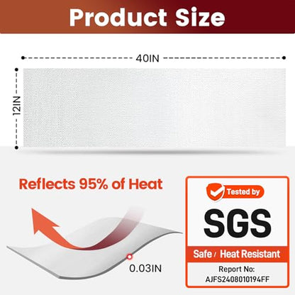 Aluminum Adhesive Heat Shield Wrap for Automotive, 40x12 in, Silver - color: Silver, size: 40" x 12"