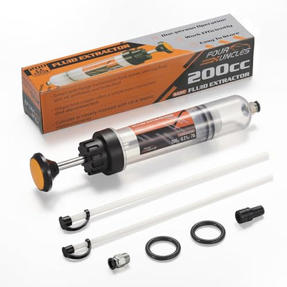 FOUR UNCLES Fluid Transfer Syringe for Engine Oil & Gear Oil 200cc - size: 200cc