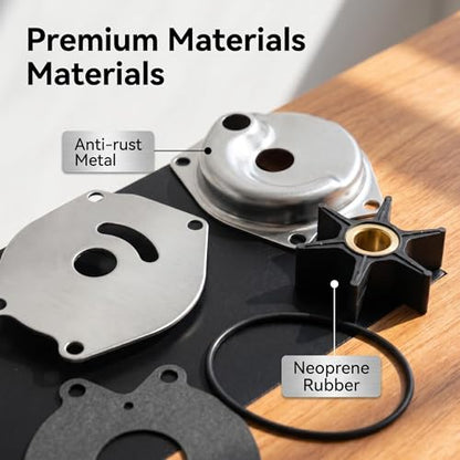 Water Pump Impeller Kit w/Housing for Mercury Mariner 13.5-25HP 4-Stroke - size: 46-99157T2