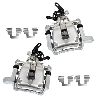 cciyu Rear Left & Right Disc Brake Calipers w/Bracket 19B2976 19B2977 - size: Rear[19B2976+19B2977]
