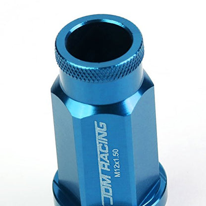Auto Dynasty 20-Piece M12 x 1.5 Extended Aluminum Alloy Wheel Lug Nuts+Adapter Key (Light Blue) - color: Light Blue