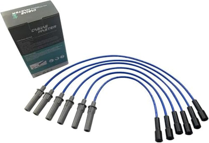 High Performance Racing Spark Plug Wires Compatible with Pacifica Town&Country Voyager Caravan Grand Caravan OHV 3.3L 3.8L V6 2001-2010 Blue