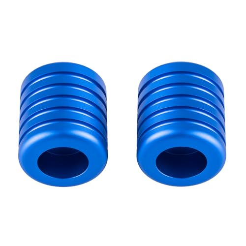 Advanblack Motorcycle Frame Sliders Machined CNC Alumium Crash Bar Slider Fit All Flat Out & Highway 1 1/4" Crash Bar Saddlebags Guards (Blue) - color: Blue