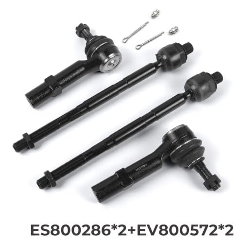 Front Inner & Outer Tie Rod End Kit for Chevy Traverse 2009-2017 - size: ES800286 EV800572